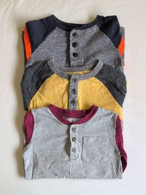 Toddler Boy Henley Raglan Shirts Bundle (3-Pack) Size 3T - Old Navy, OshKosh